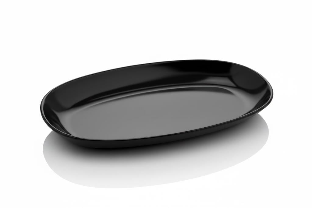 Göreme 184 Termostar Melamin Siyah Kayık Tabak 42x24cm 