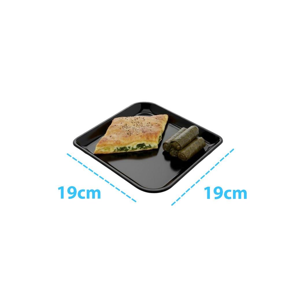 Göreme 191 Termostar Avanos Servis Tabak 15x15 cm Siyah