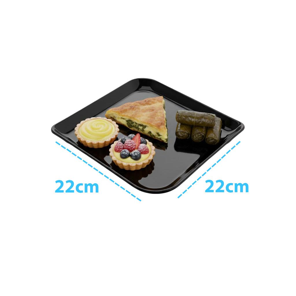 Göreme 192 Termostar Avanos Servis Tabak 19x19 cm Siyah