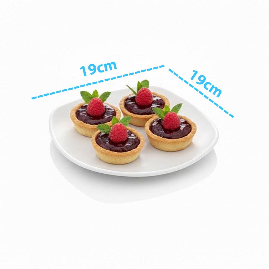 Göreme 199 Termostar Kırılmaz Melamin Mat Kare Servis Tabak 19x19cm