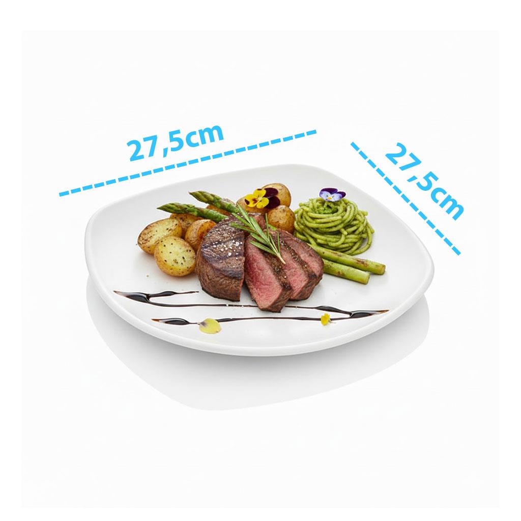 Göreme 202 Termostar Kırılmaz Melamin Mat Kare Servis Tabak 27,5x27,5cm