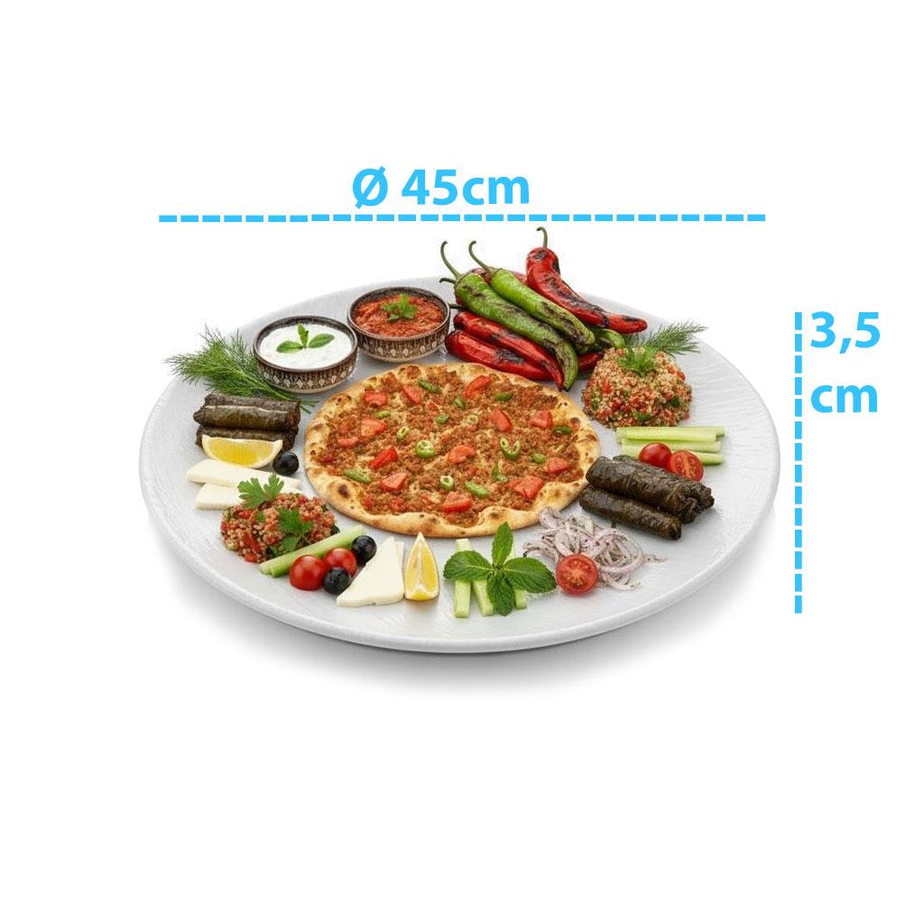 Göreme 207 Termostar Kırılmaz Melamin Mat Açık Büfe Sunum  Ø 45cm