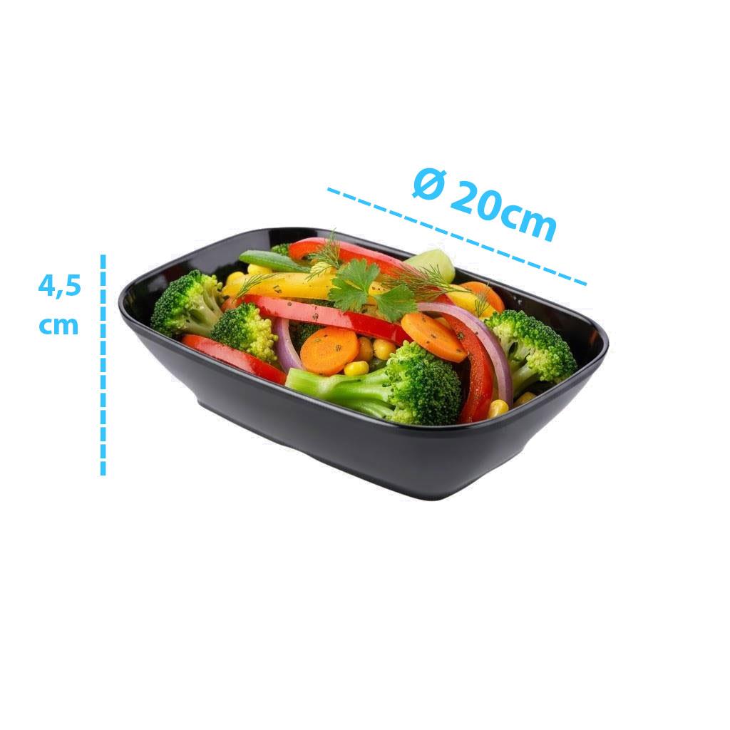 Göreme 285 Termostar Forza Siyah Garnitür Tabak 20x14 cm