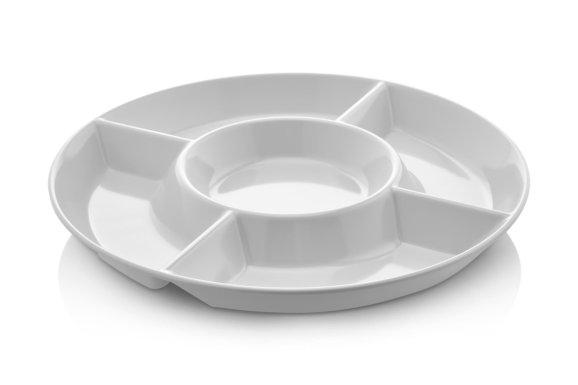 Göreme 286 Termostar Kırılmaz Melamin 5 Bölmeli Yuvarlak Kahvaltılık Ø30cm