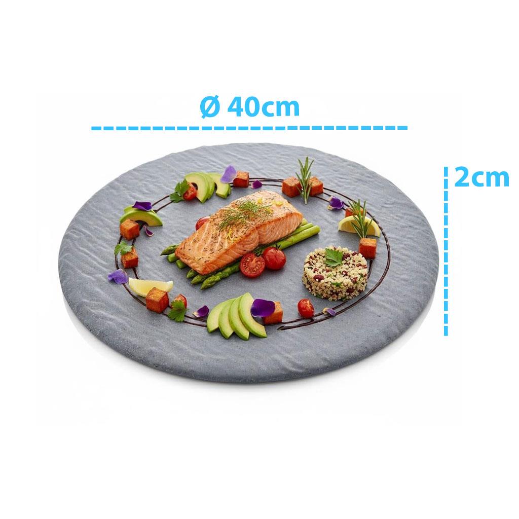 Göreme 454 Termostar Kırılmaz Melamin Taş Efekt Yuvarlak Pano Ø40cm