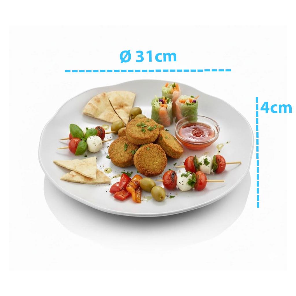 Göreme 462 Termostar Kırılmaz Melamin Mat Kaya Servis Tabak Ø31cm