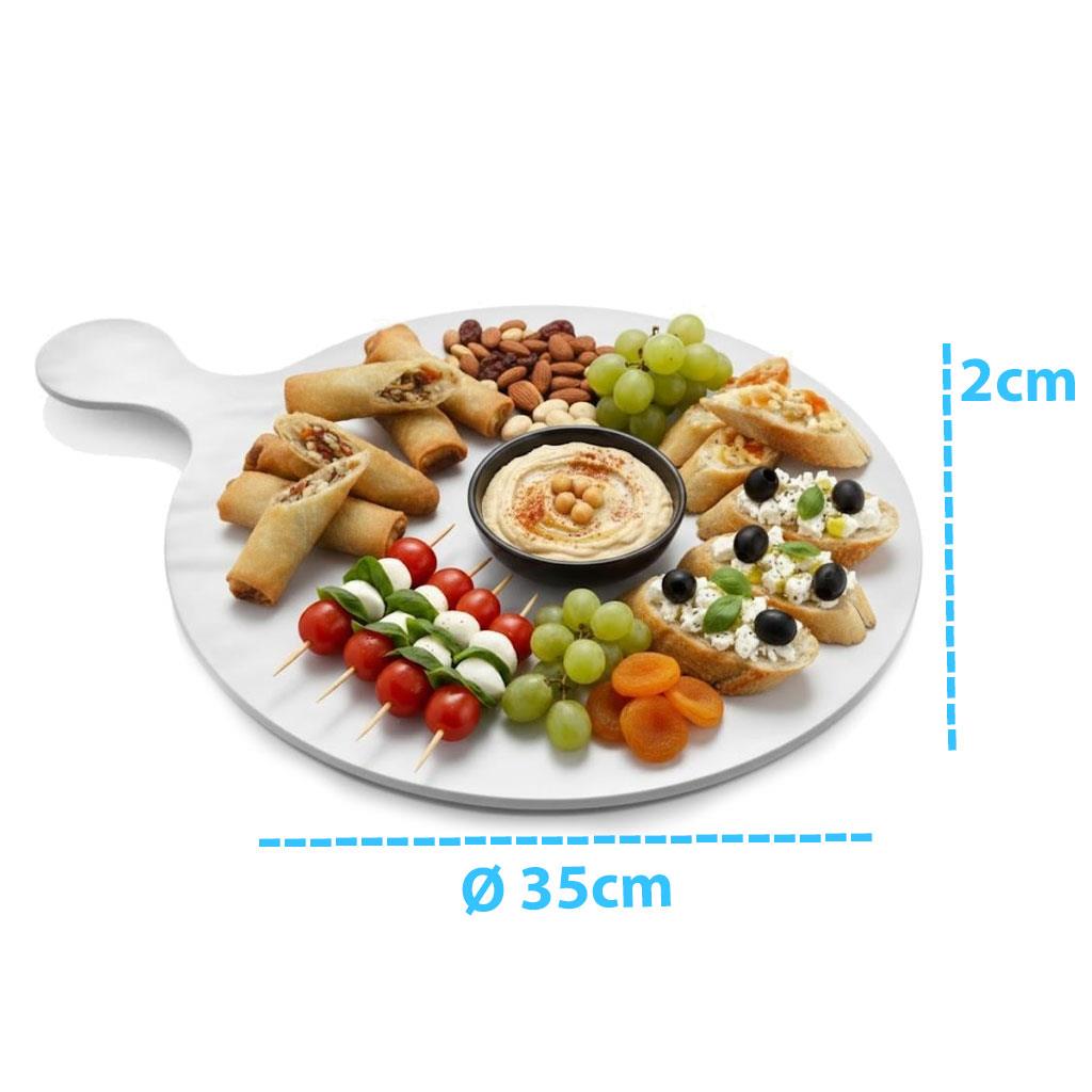 Göreme 466 Termostar Kırılmaz Melamin Mat Saplı Sunum Ø34cm