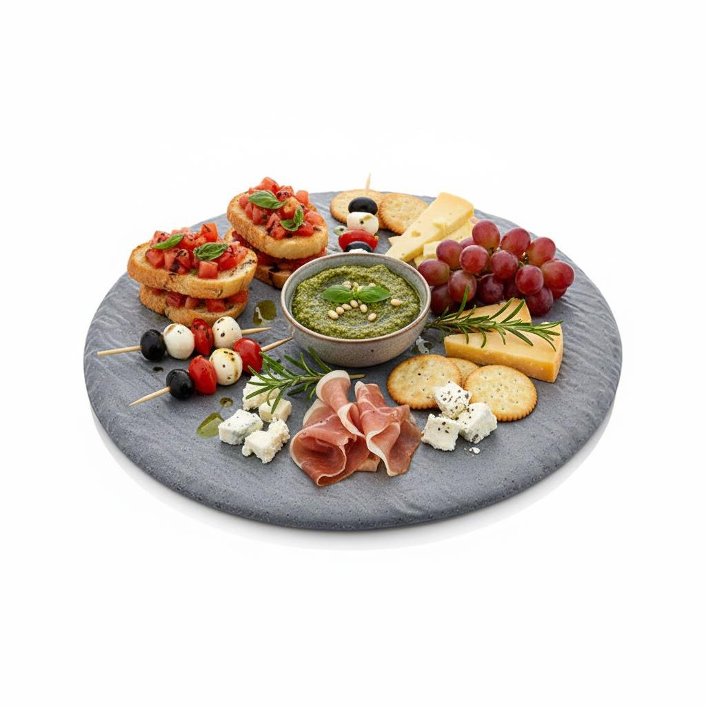 Göreme 496-GR Termostar Kırılmaz Melamin Taş Efekt Yuvarlak Pano Ø33cm