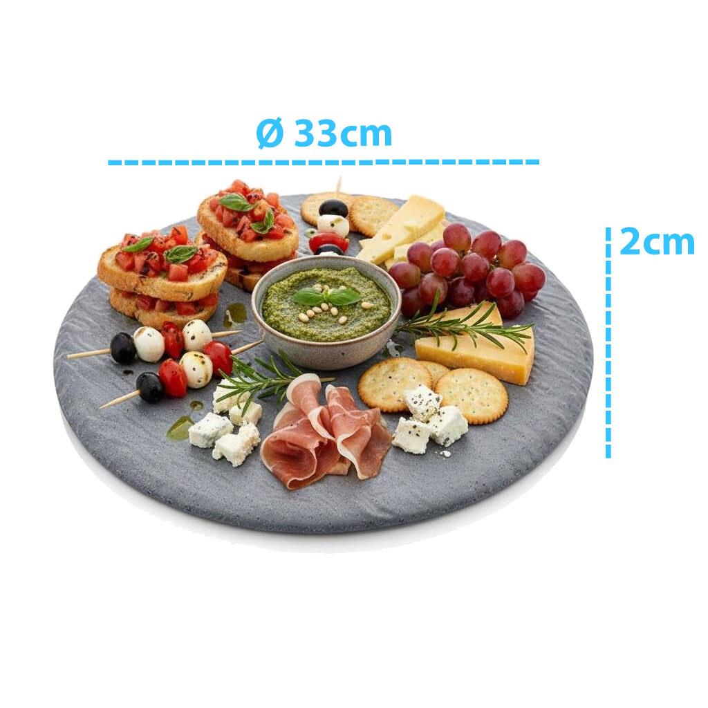 Göreme 496 Termostar Kırılmaz Melamin Taş Efekt Yuvarlak Pano Ø33cm