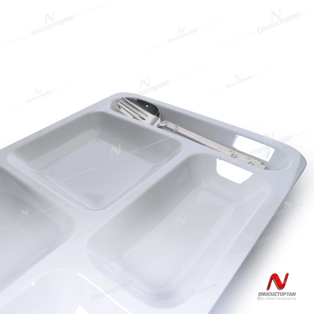 Göreme 515 Termostar Kırılmaz Melamin Tabldot Tabağı 5 Bölmeli | ID5774