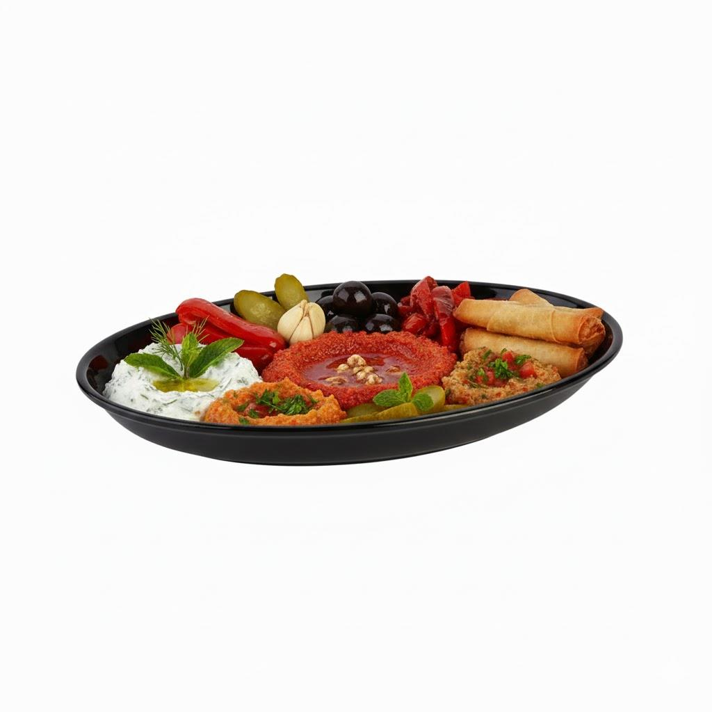 Göreme 518 Termostar Kırılmaz Melamin Oval Sunum Tabağı No:1 34cm | ID4916