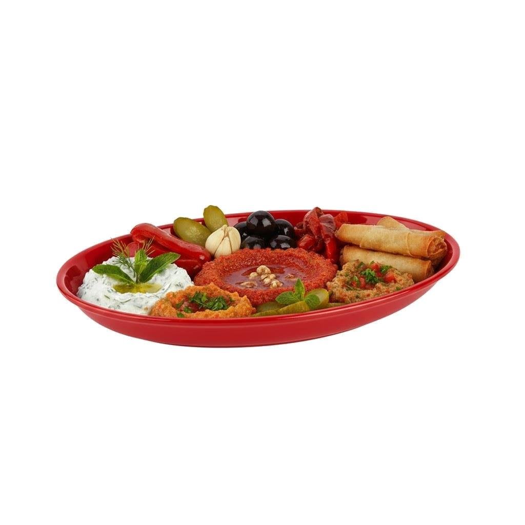 Göreme 518 Termostar Kırılmaz Melamin Oval Sunum Tabağı No:1 34cm | ID4916