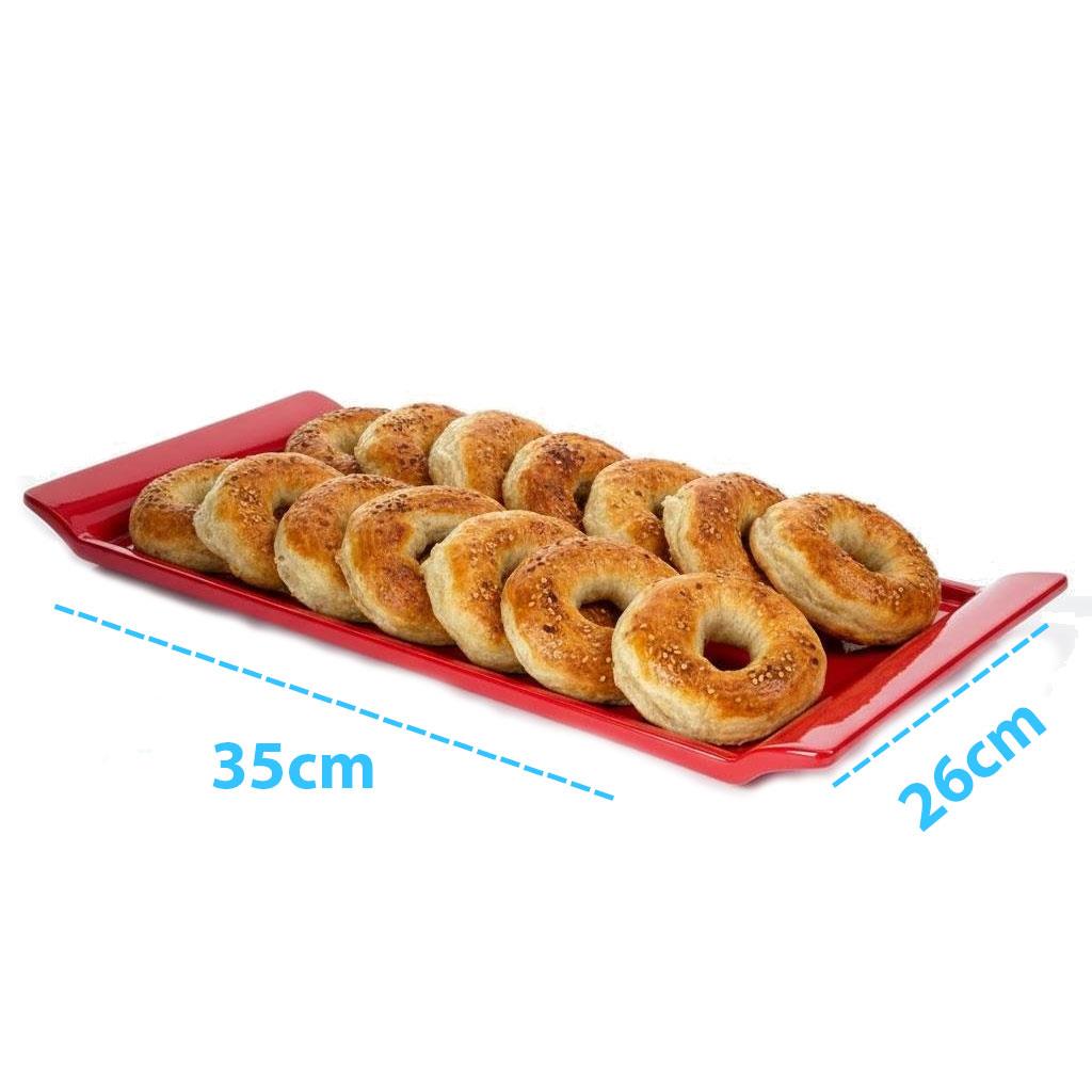 Göreme 519 Termostar Kırılmaz Melamin Kahve Pasta Sunum Tepsisi 36 cm | ID4910