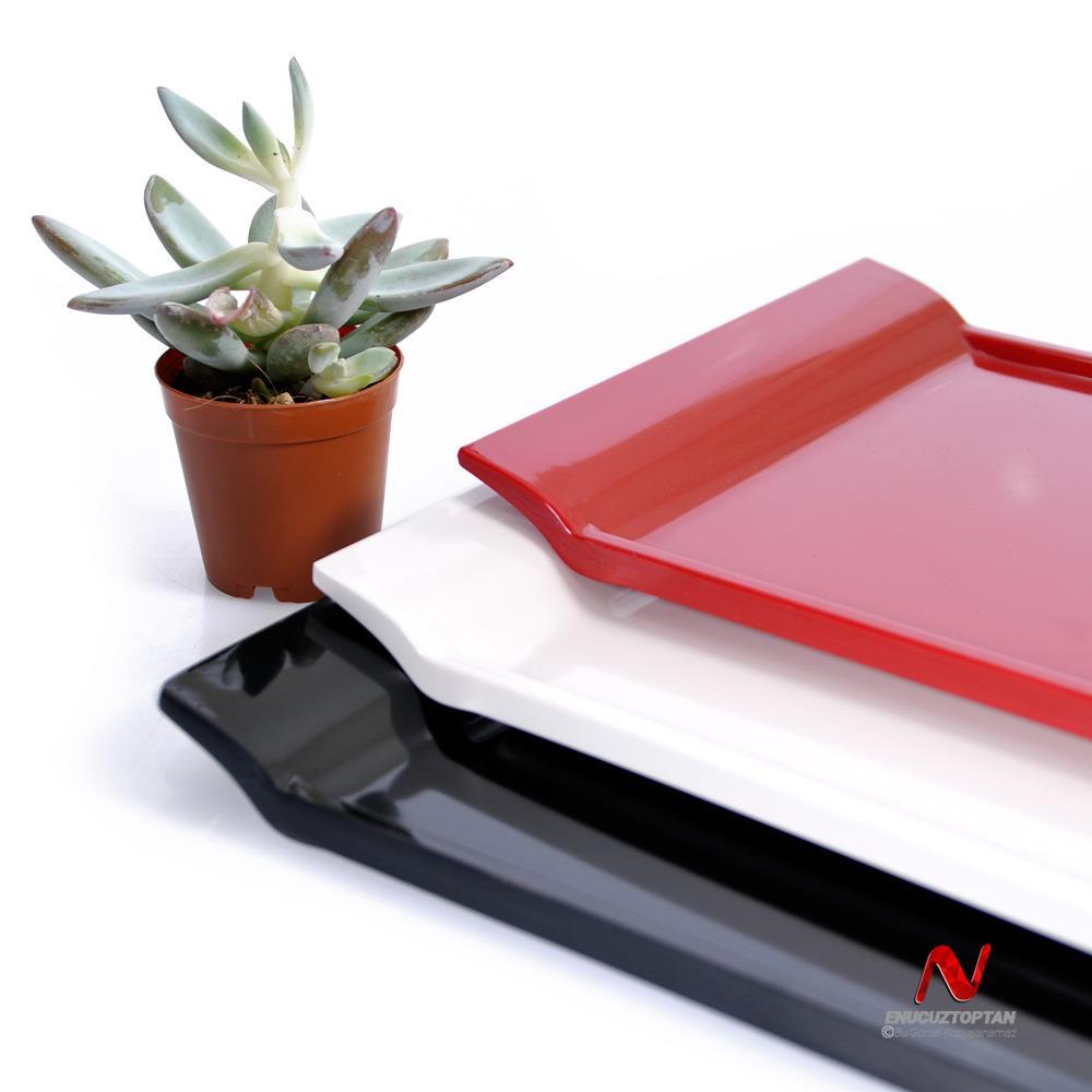 Göreme 519 Termostar Kırılmaz Melamin Kahve Pasta Sunum Tepsisi 36 cm | ID4910