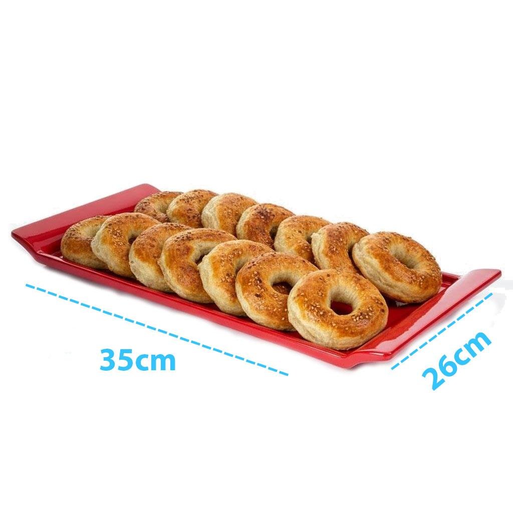Göreme 519 Termostar Kırılmaz Melamin Kahve Pasta Sunum Tepsisi 36 cm | ID4910