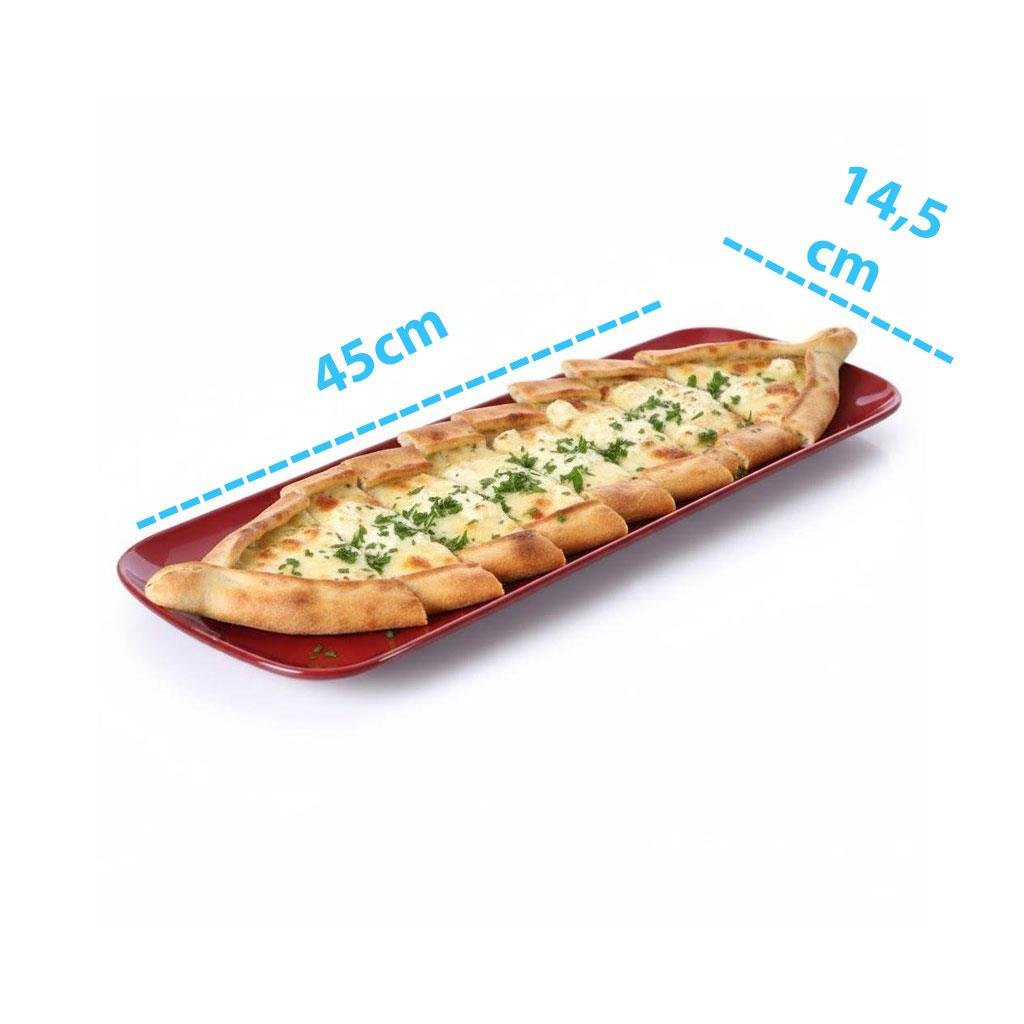 Göreme 530 Termostar Kırılmaz Melamin Köşeli Pide Servis Sunum Tabağı | ID4900 