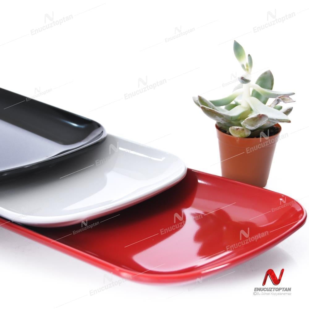 Göreme 530 Termostar Kırılmaz Melamin Köşeli Pide Servis Sunum Tabağı | ID4900 