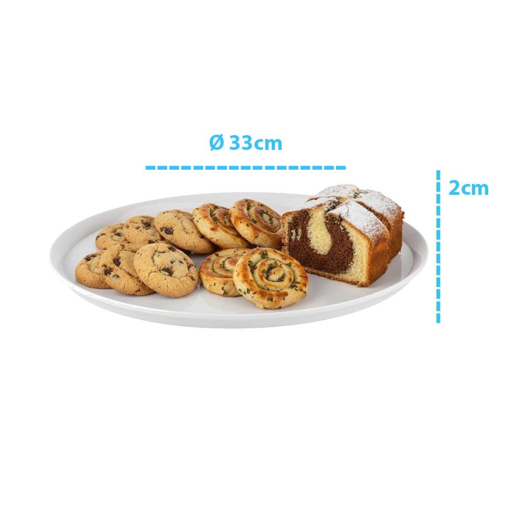 Göreme 532 Termostar Kırılmaz Melamin Pastahane Sunum Servis Tepsisi 33cm | ID2987