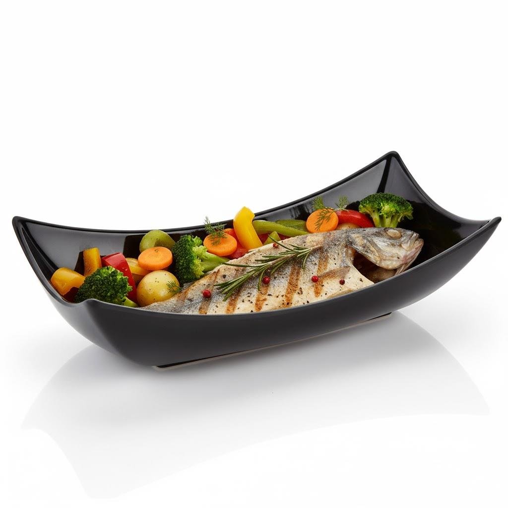 Göreme 540 Termostar Kırılmaz Melamin Servis Tabağı 38x19cm No:2 | ID4927