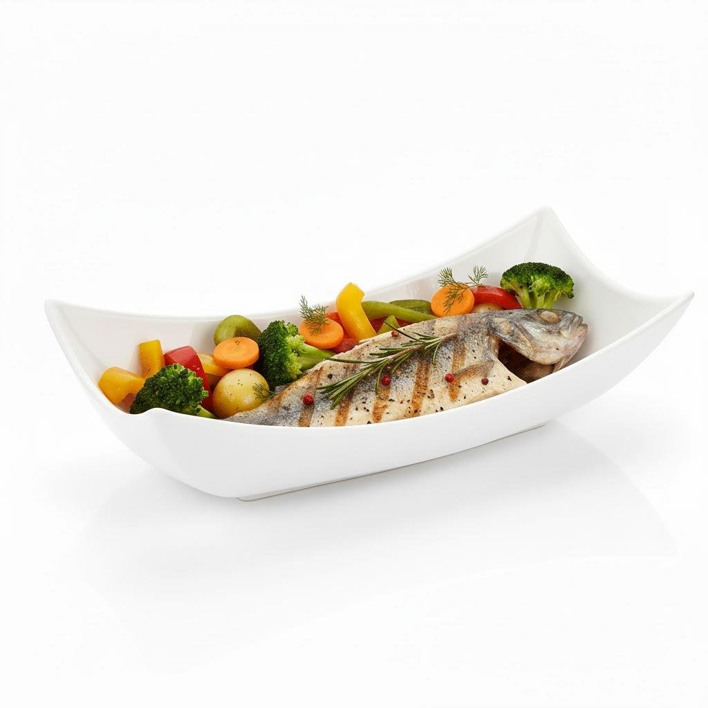 Göreme 540 Termostar Kırılmaz Melamin Servis Tabağı 38x19cm No:2 | ID4927