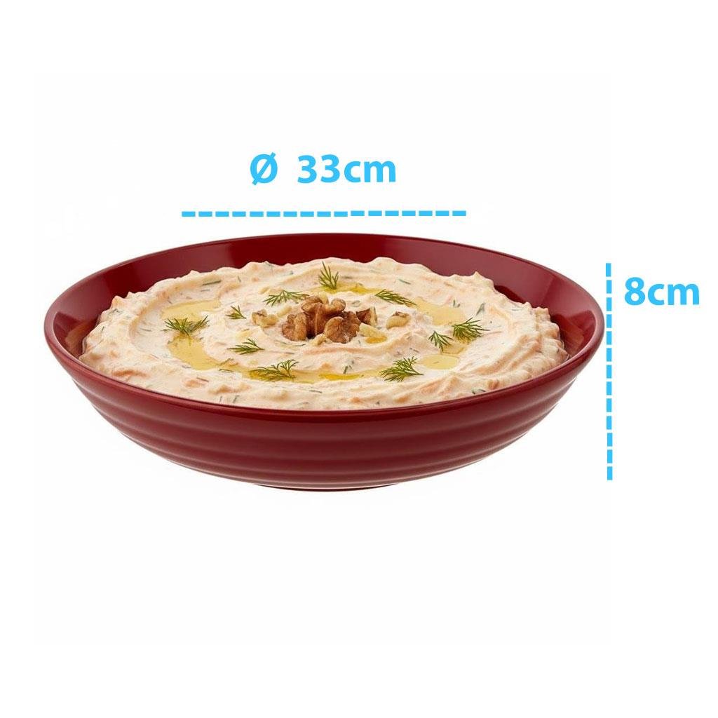 Göreme 549 Termostar Kırılmaz Melamin Yuvarlak Sunum Kasesi 33 cm  ID2980