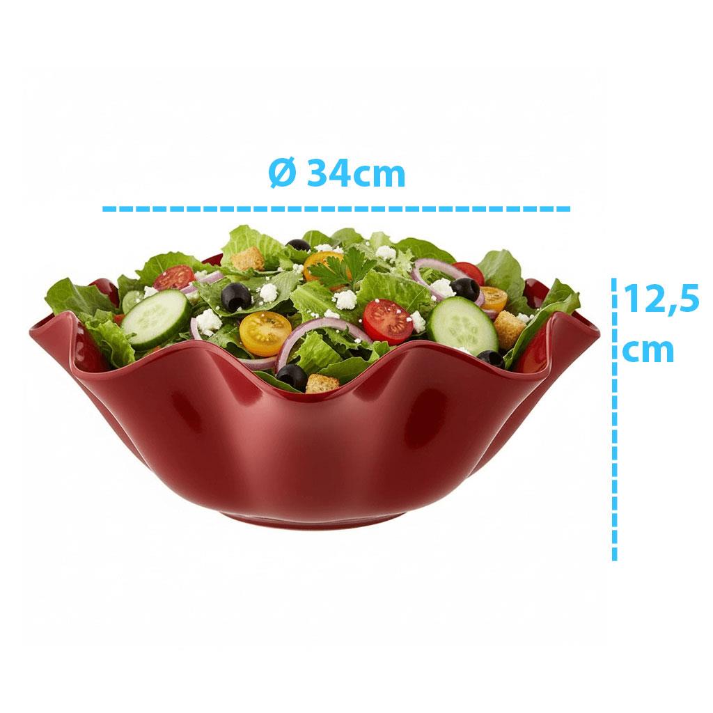 Göreme 564 Termostar Kırılmaz Melamin Flower Bowl Salata Sunum Kasesi No:3 34cm | ID4913