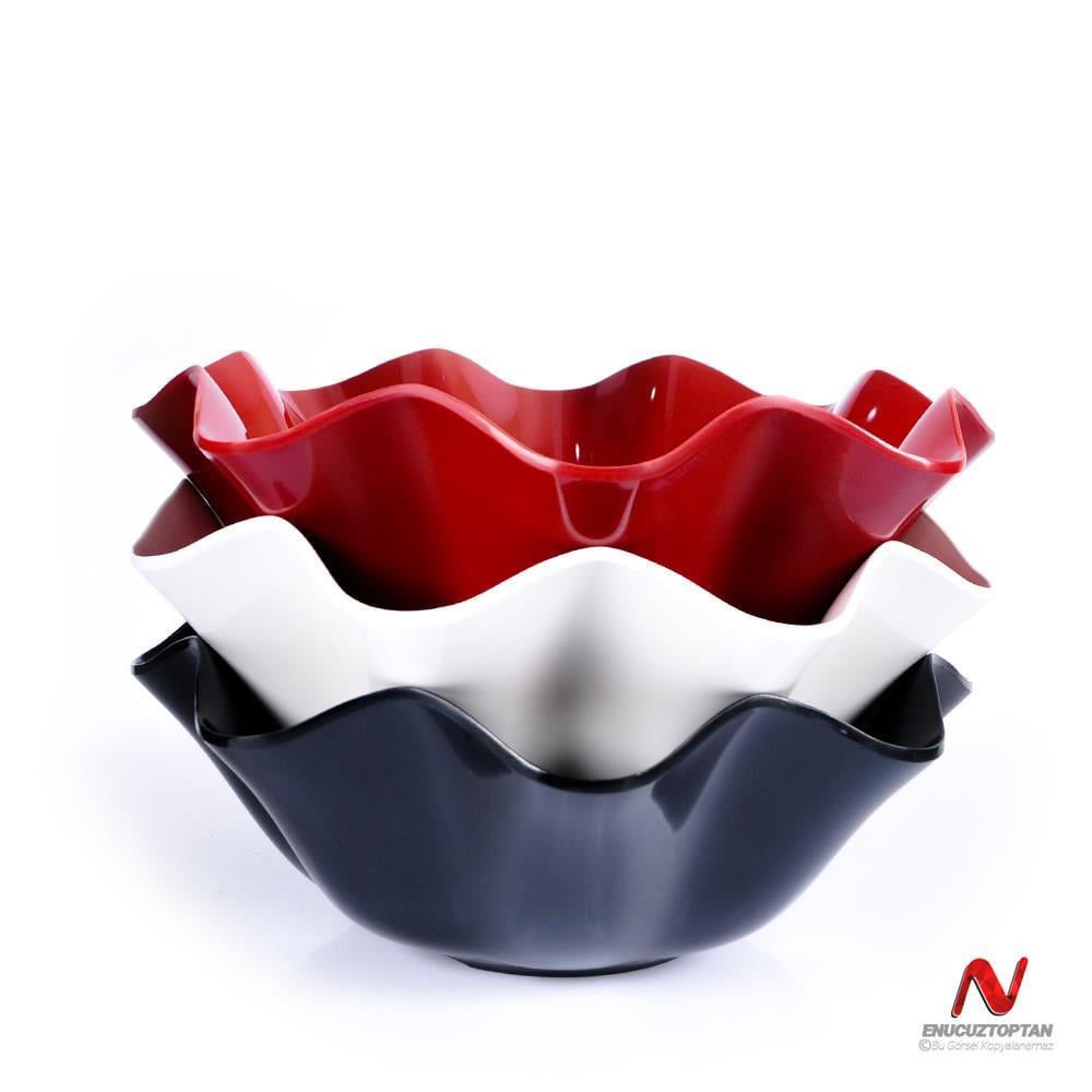 Göreme 564 Termostar Kırılmaz Melamin Flower Bowl Salata Sunum Kasesi No:3 34cm | ID4913