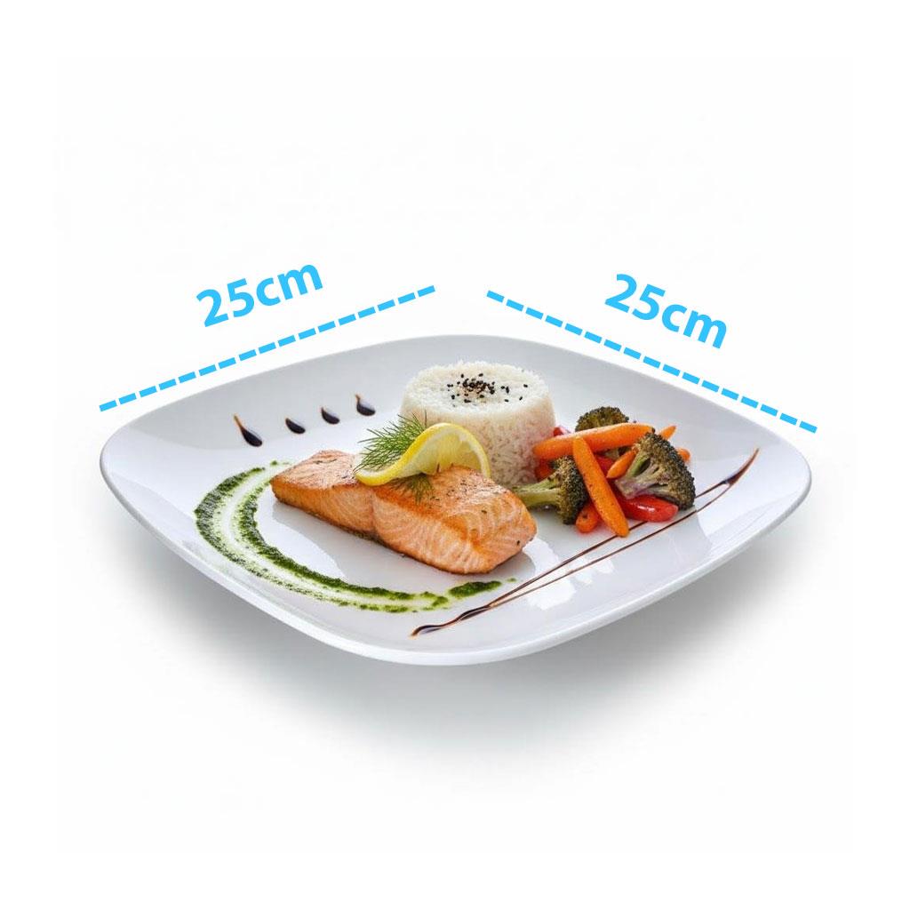 Göreme 595 Termostar Melamin Kare Servis Tabağı 25cm | ID367