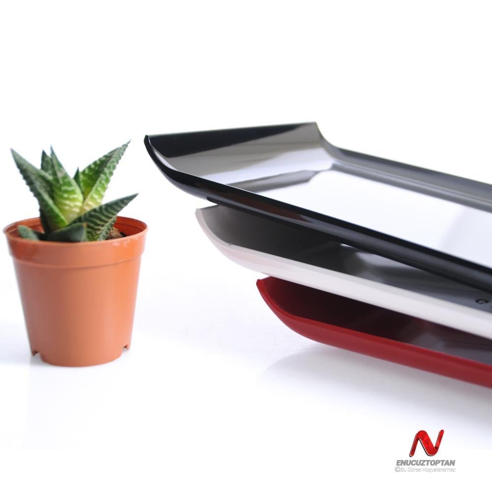 Göreme 612 Termostar Kırılmaz Melamin Kahve Pasta Sunum Tepsisi 30 cm  | ID4909