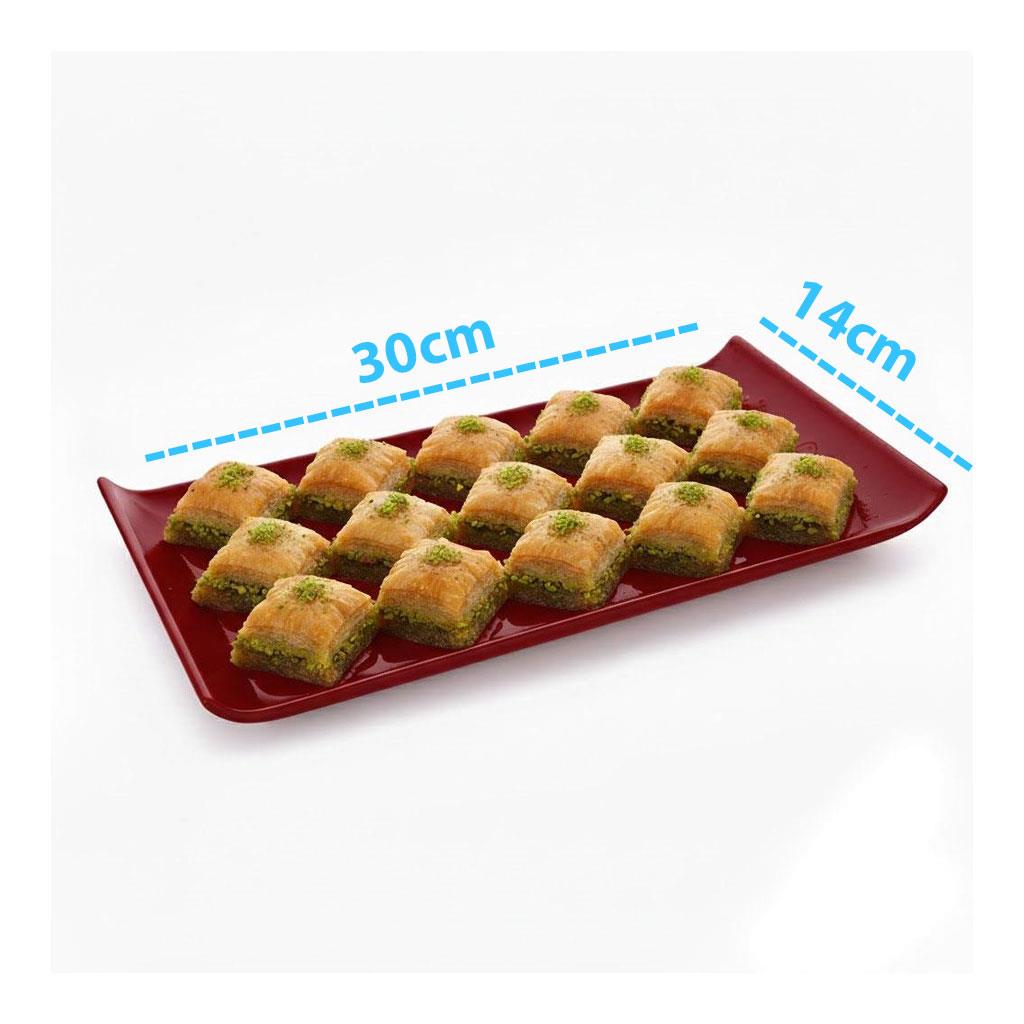 Göreme 612 Termostar Kırılmaz Melamin Kahve Pasta Sunum Tepsisi 30 cm  | ID4909