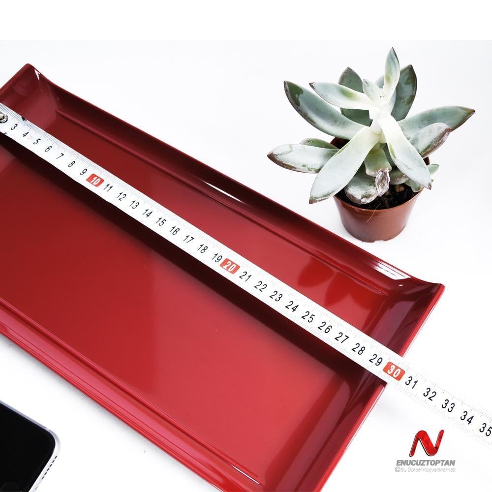 Göreme 612 Termostar Kırılmaz Melamin Kahve Pasta Sunum Tepsisi 30 cm  | ID4909