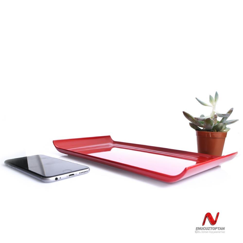 Göreme 612 Termostar Kırılmaz Melamin Kahve Pasta Sunum Tepsisi 30 cm  | ID4909