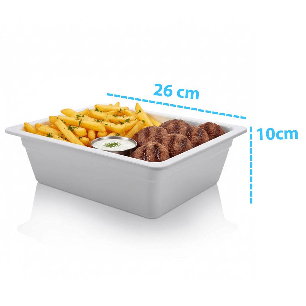 Göreme 617 Kırılmaz Melamin GN-Gastronorm Küvet Pan 1/2 100mm |ID4944