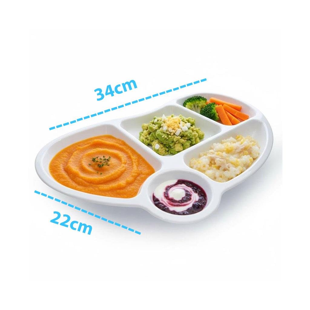 Göreme 626 Kırılmaz Melamin 5 Gözlü Mama Tabldot Tabağı | ID2226