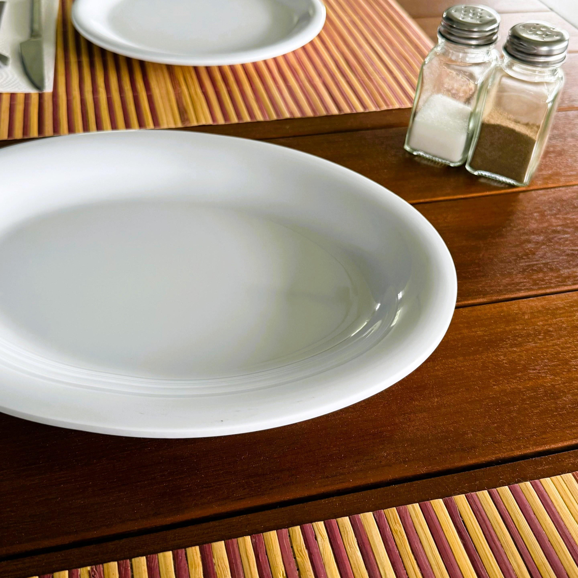 Göreme 628 Termostar Melamin Arya Kayık Tabak 28x22,5cm Beyaz