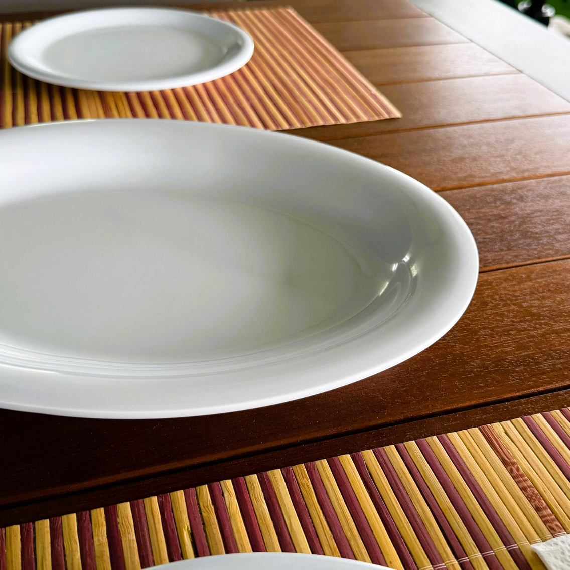 Göreme 629 Termostar Melamin Arya Kayık Tabak 33,5x26cm Beyaz