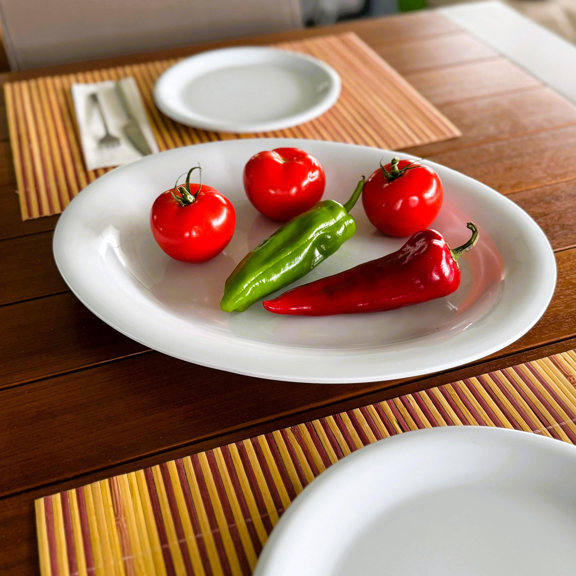 Göreme 630 Termostar Melamin Arya Kayık Tabak 39,5x30,5cm Beyaz