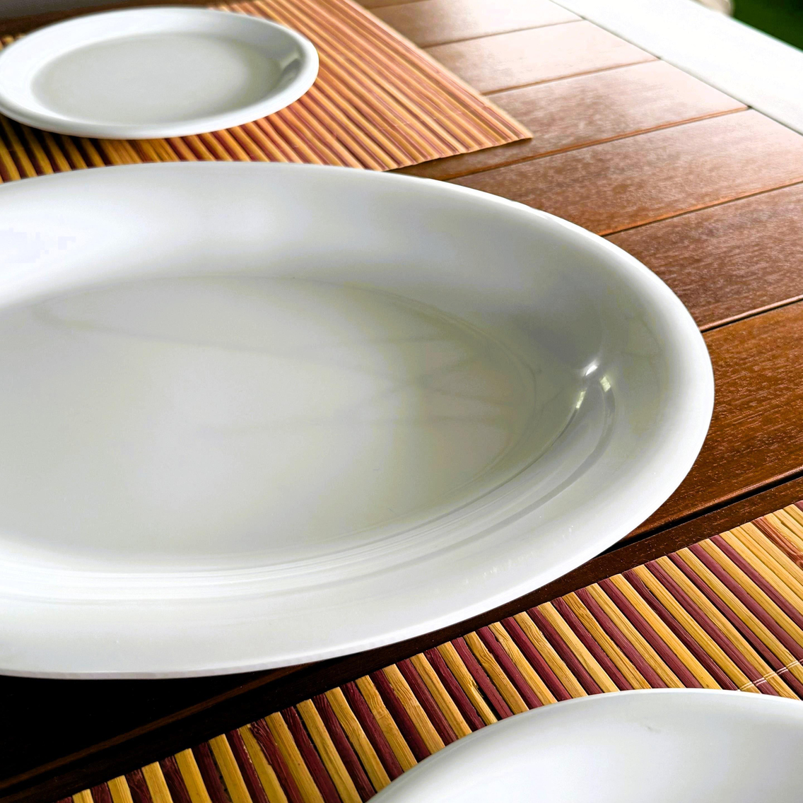 Göreme 630 Termostar Melamin Arya Kayık Tabak 39,5x30,5cm Beyaz