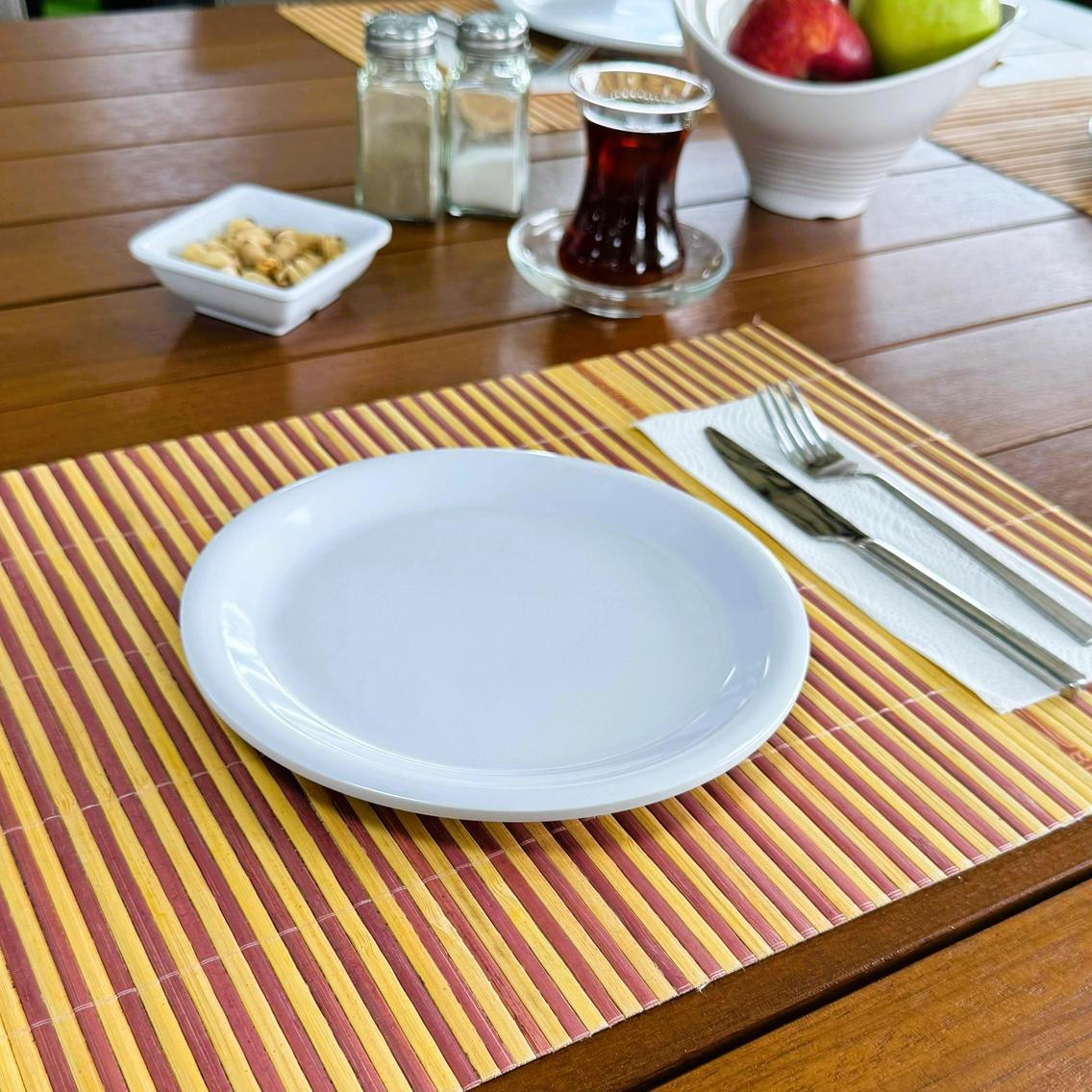 Göreme 644 Termostar Melamin Arya Servis Tabak 19cm Beyaz