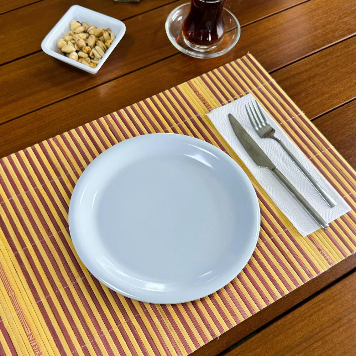 Göreme 645 Termostar Melamin Arya Servis Tabak 21cm Beyaz