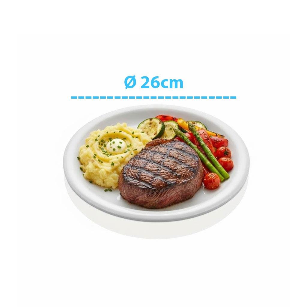 Göreme 646 Termostar Melamin Arya Servis Tabak 26cm Beyaz