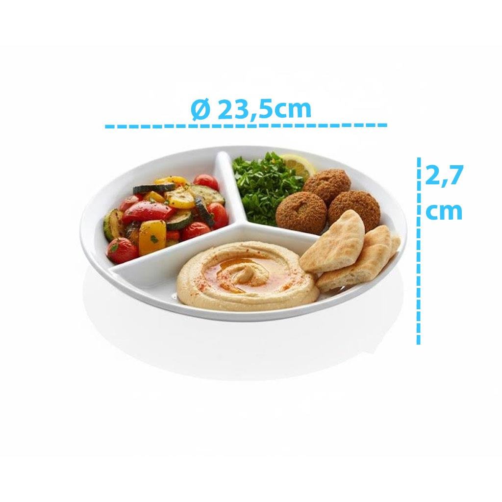 Göreme 648 Termostar Kırılmaz Melamin 3 Bölmeli Tabak Ø23,5cm