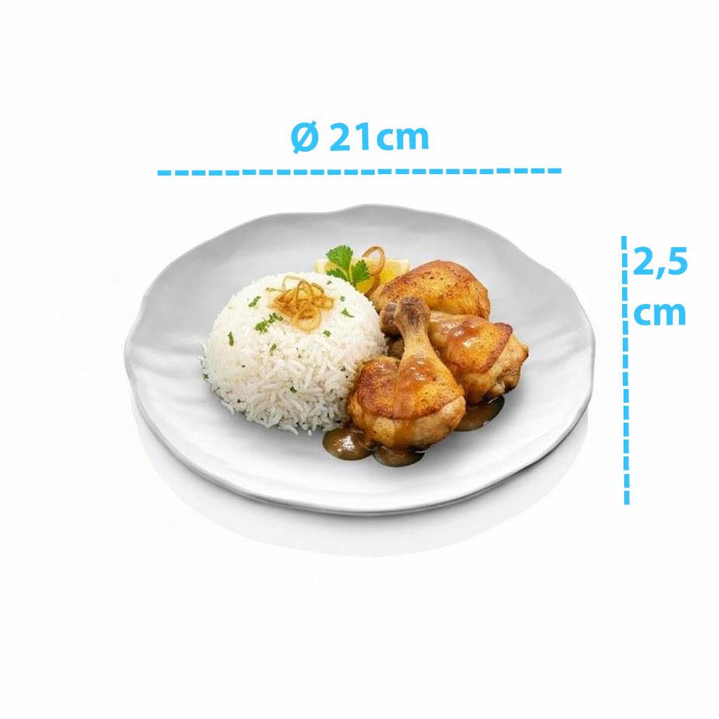 Göreme 664 Termostar Kırılmaz Melamin Mat Kaya Servis Tabak Ø21cm