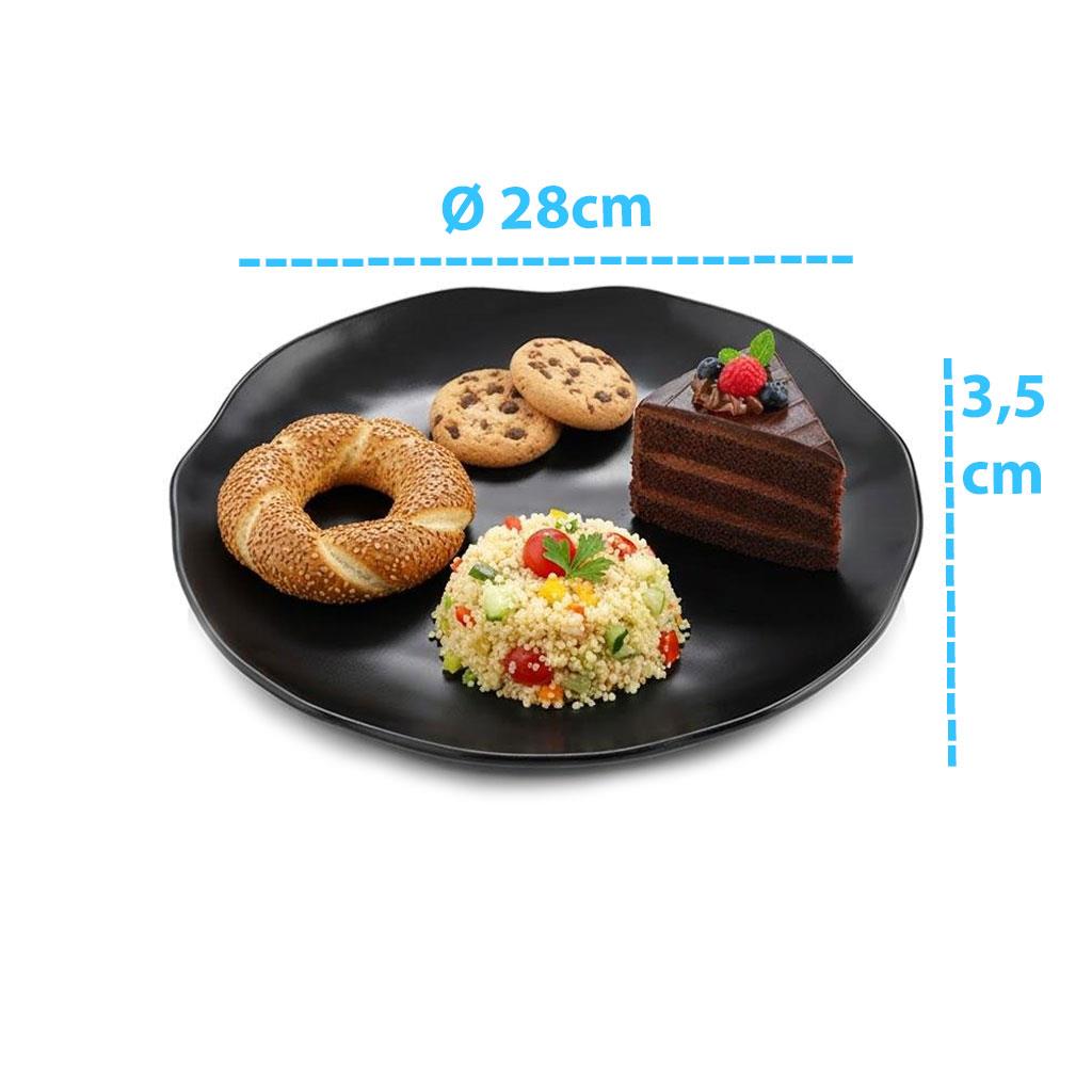 Göreme 666 Termostar Kırılmaz Melamin Mat Kaya Servis Tabak Ø28cm