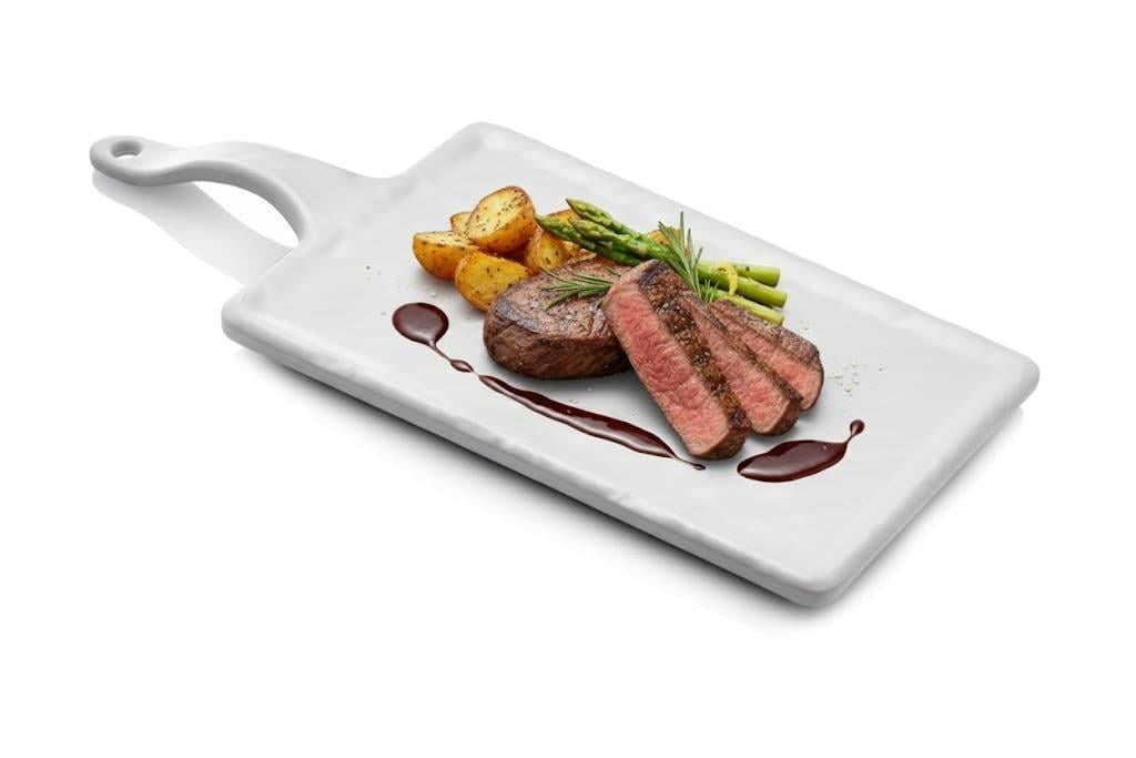 Göreme 675 Termostar Kırılmaz Melamin Mat Saplı Dikdörtgen Sunum 36x18cm