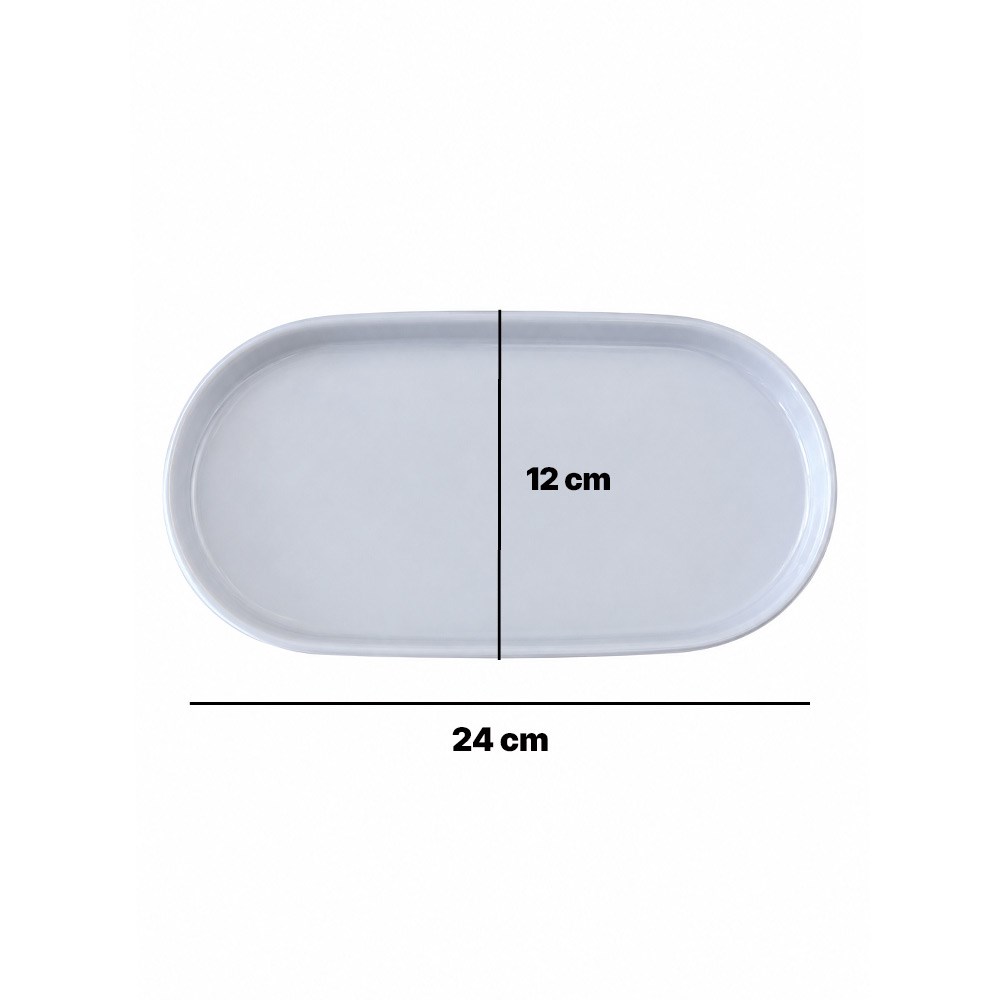 Göreme 9643 Termostar Melamin Duru Oval Sunum Tabağı 12x24cm