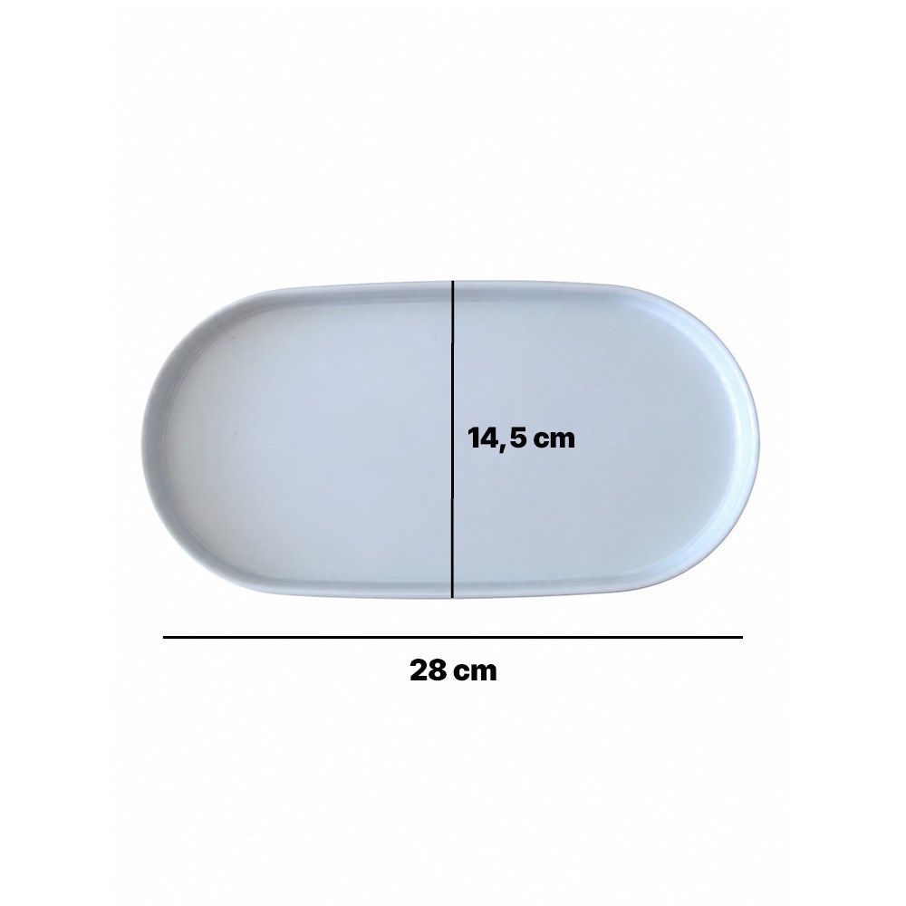 Göreme 9644 Termostar Melamin Duru Oval Sunum Tabağı 14,5x28cm