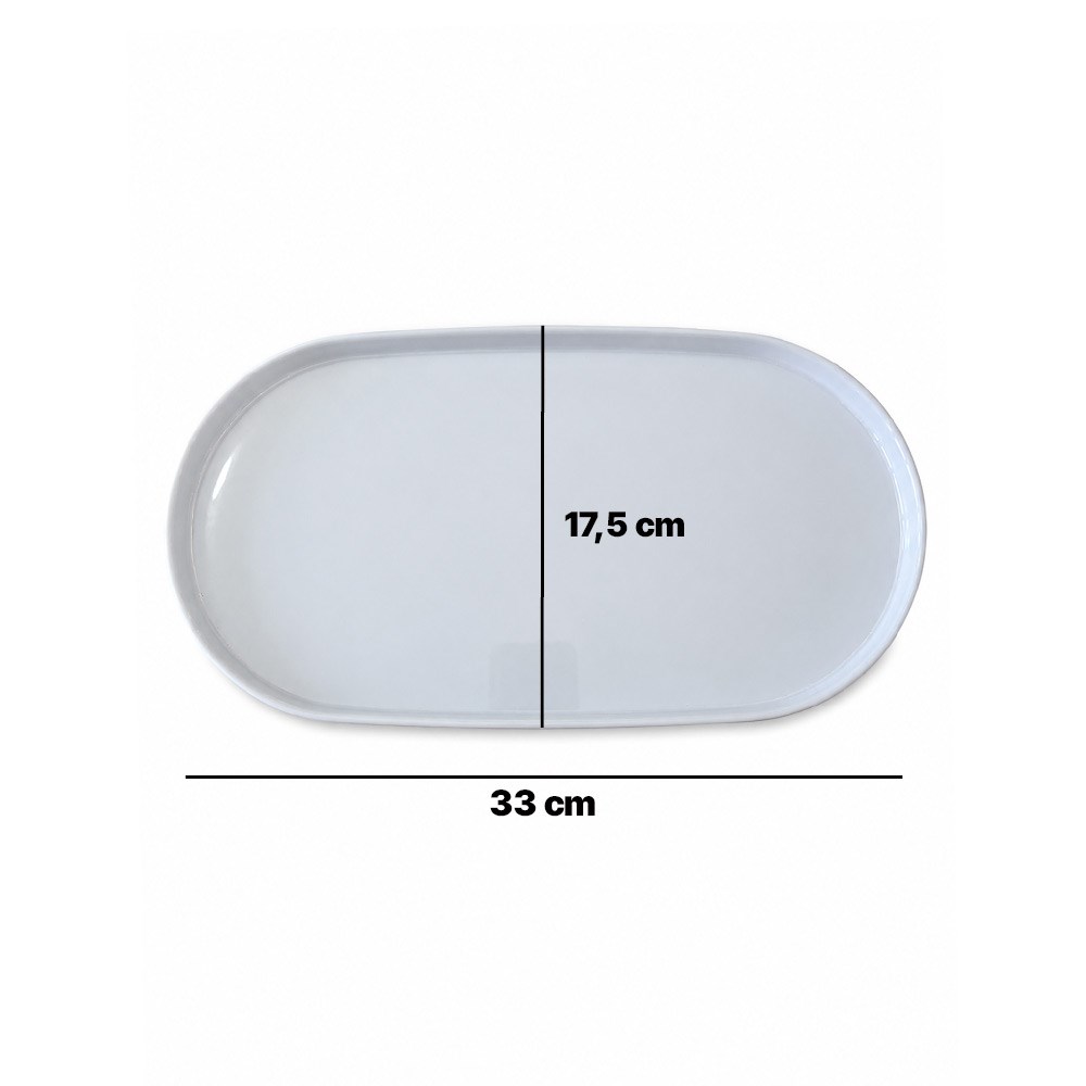 Göreme 9645 Termostar Melamin Duru Oval Sunum Tabağı 17,5x33cm
