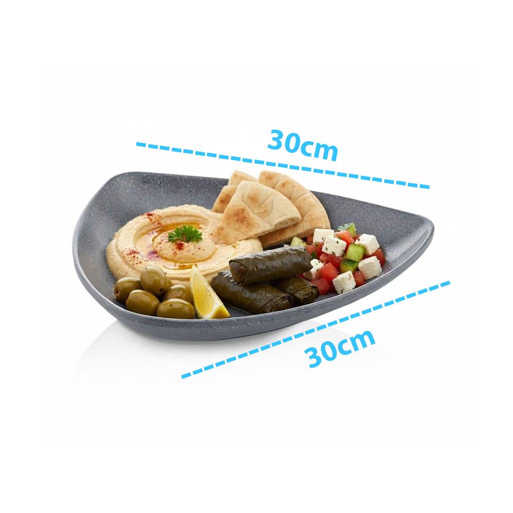 Göreme 9806 Termostar Kırılmaz Melamin Mat Yıldız Üçgen Servis 21x21cm