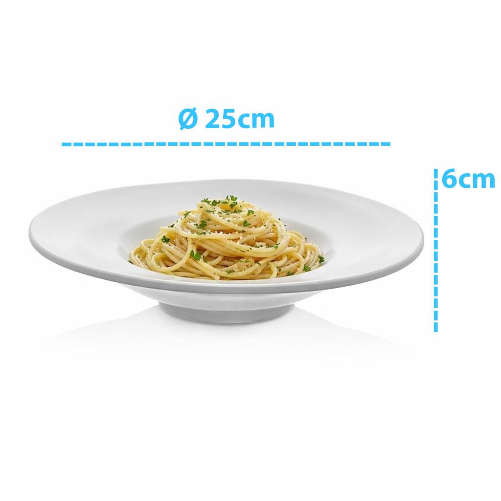 Göreme 9808 Termostar Kırılmaz Melamin Mat Burgu Makarna Tabak 26cm